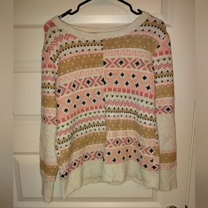 Time And Tru Multicolor Sweater Size Large